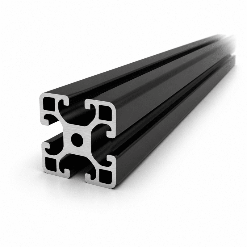 Aluminiumprofil 40x40 leicht Nut 8 I-Typ, eloxiert (Schwarz)